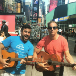 Matt and Keith teach in Times Square